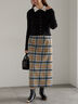チェックナロースカート（ブラック/キャメル）｜Te chichi（テチチ）通販