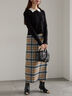 チェックナロースカート（ブラック/キャメル）｜Te chichi（テチチ）通販