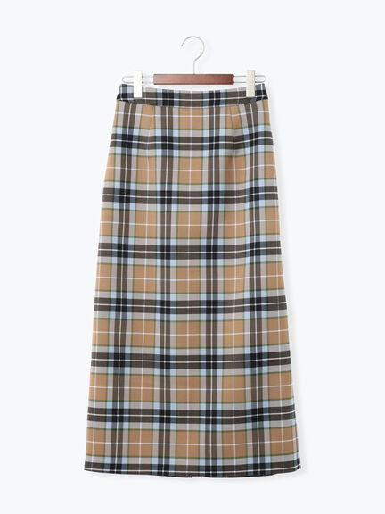 チェックナロースカート（ブラック/キャメル）｜Te chichi（テチチ）通販