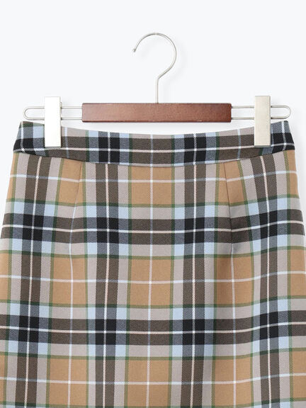 チェックナロースカート（ブラック/キャメル）｜Te chichi（テチチ）通販