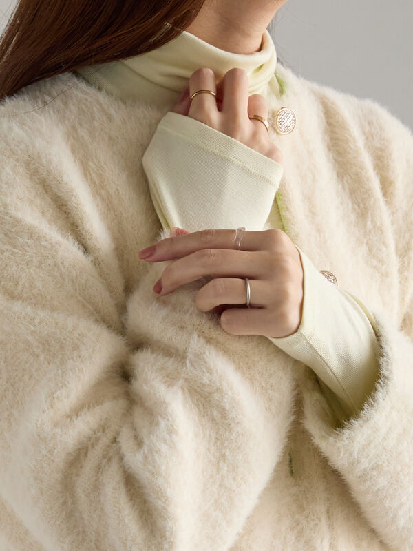 ライチページ セール】 吸湿発熱タートルネックカットソー《2025winter catalog item