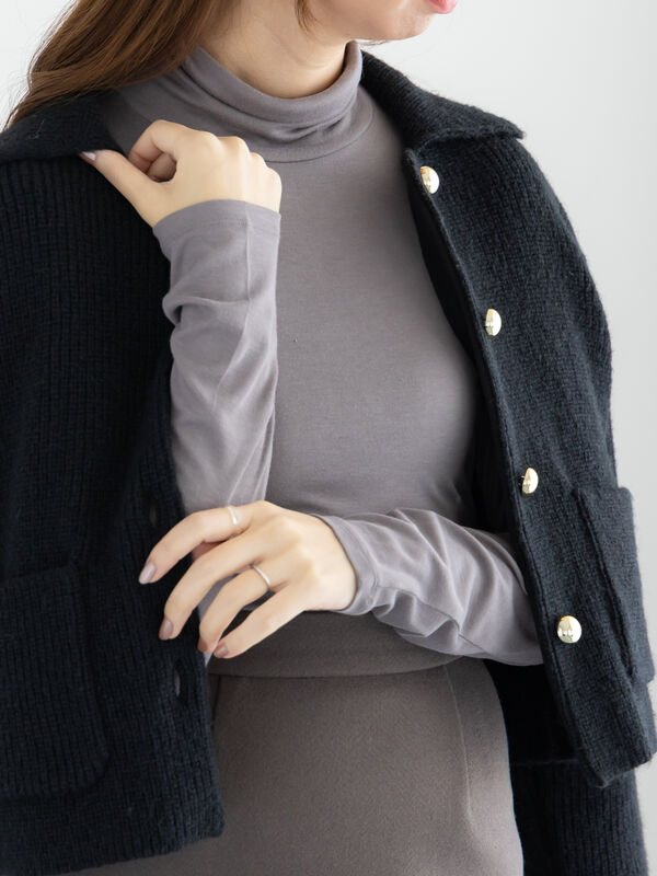 セール】 吸湿発熱タートルネックカットソー《2025winter catalog item