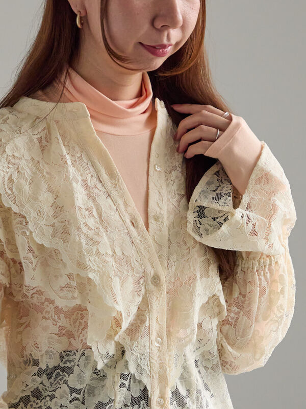 ライチページ セール】 吸湿発熱タートルネックカットソー《2025winter catalog item