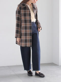 セール】 ロービングチェックミドルコート《2025winter catalog item