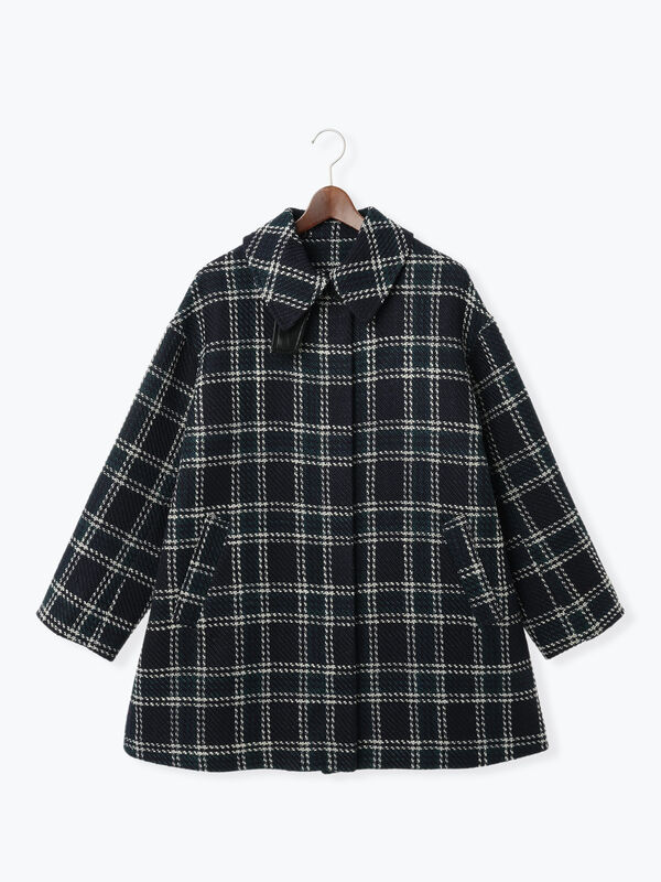 セール】 ロービングチェックミドルコート《2025winter catalog item