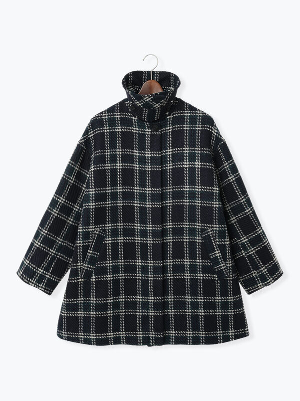セール】 ロービングチェックミドルコート《2025winter catalog item