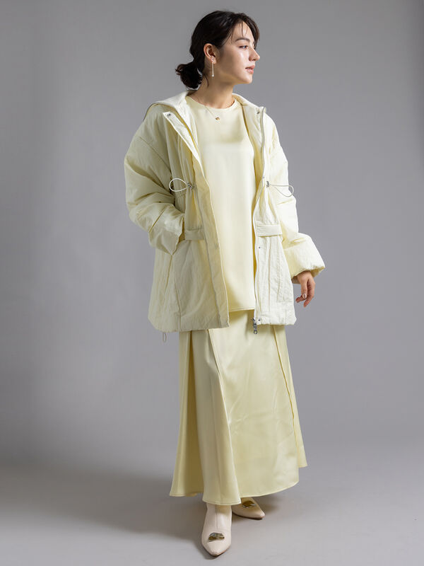 commedesgarconsshirt22秋冬インベーダー後ロング Atelier Bonheur】サテンロングスカート(セットアップ可)《2025winter