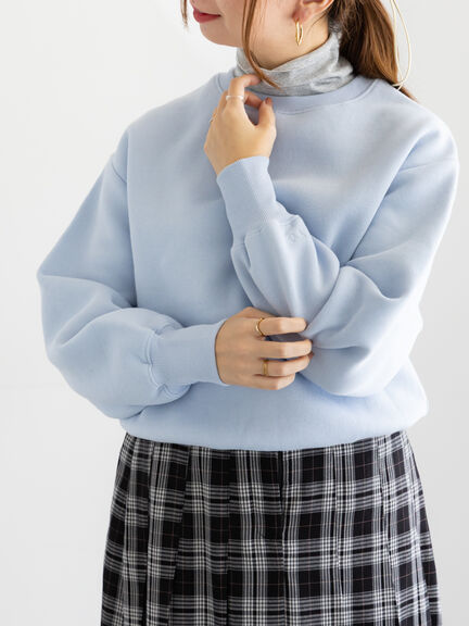 ワンポイント刺繍裏起毛プルオーバー（オフホワイト/ピンク/サックスブルー）｜Te chichi（テチチ）通販