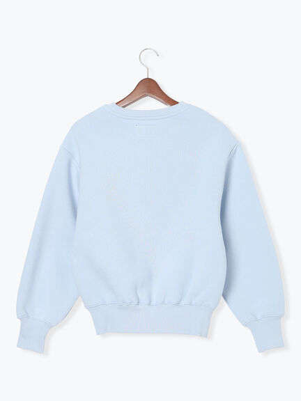 ワンポイント刺繍裏起毛プルオーバー（オフホワイト/ピンク/サックスブルー）｜Te chichi（テチチ）通販