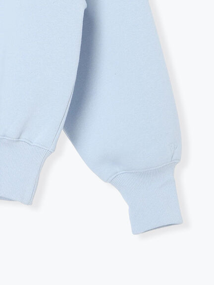 ワンポイント刺繍裏起毛プルオーバー（オフホワイト/ピンク/サックスブルー）｜Te chichi（テチチ）通販