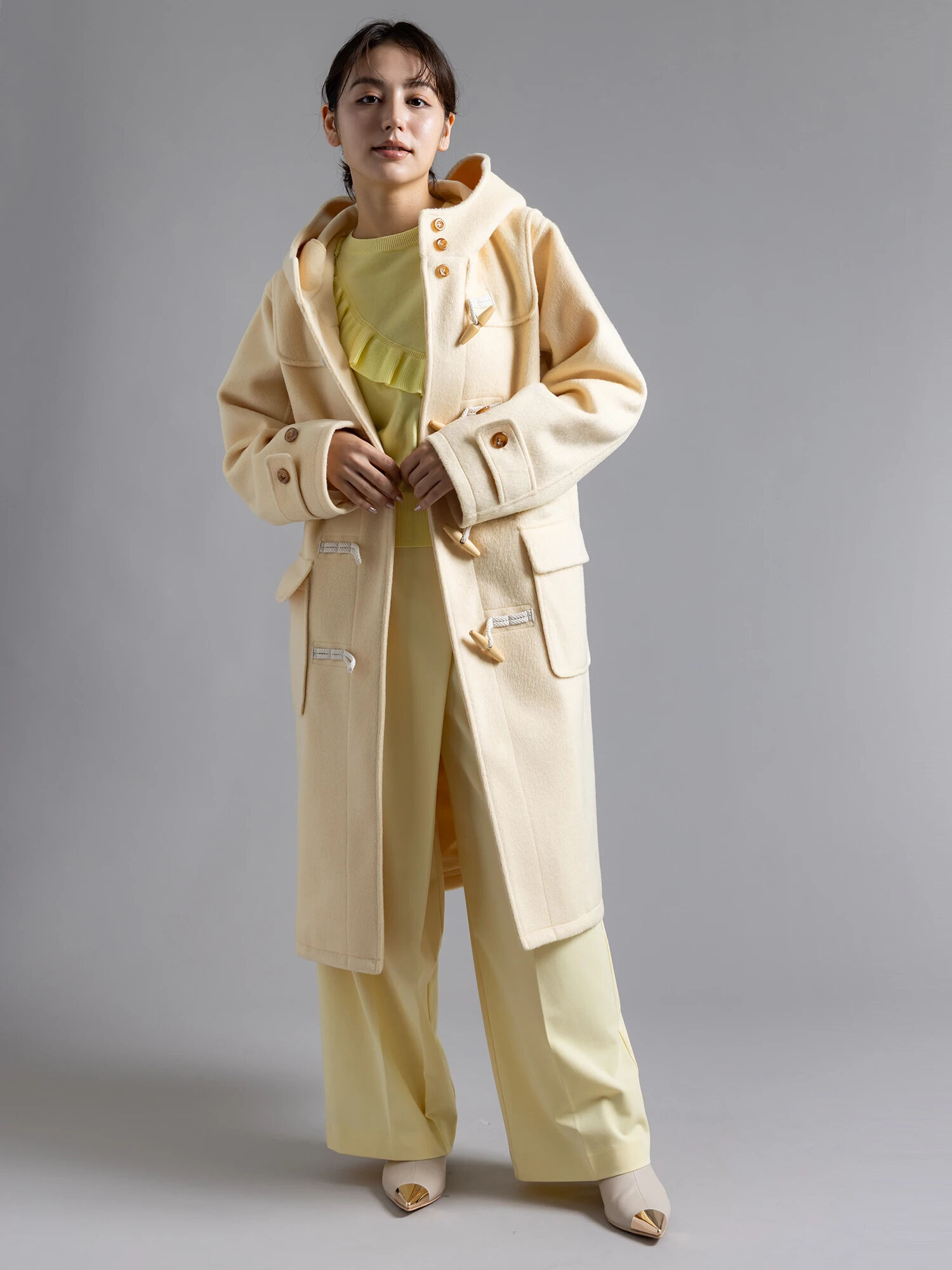 チルぬい　ダッフルコート　6着 Atelier Bonheur】ダッフルコート（イエロー/アウター/コート ）| Te