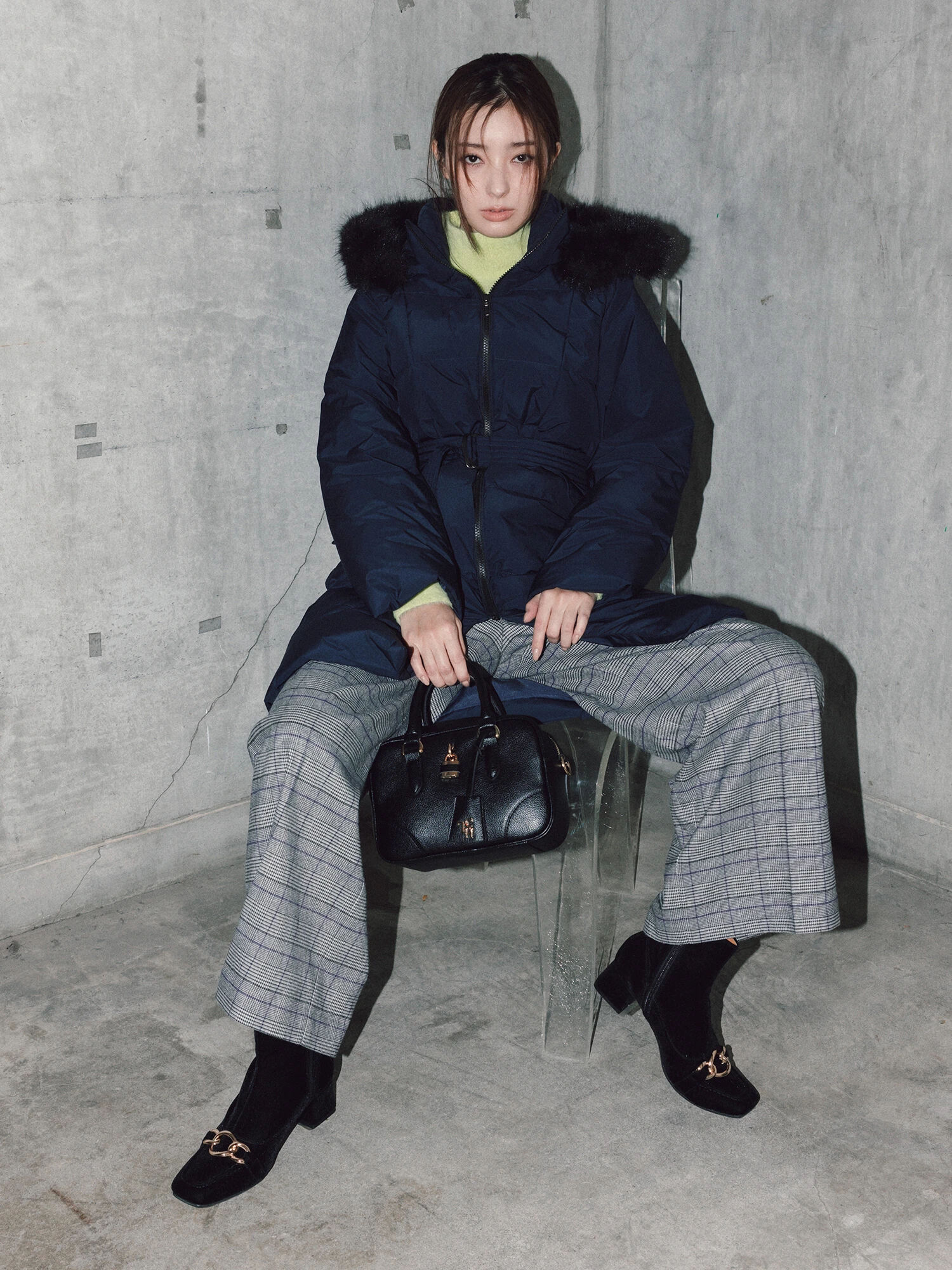 TELme子♡出品　アルテマウェポン セール】 【宮本茉由着用】グレンチェックスラックス