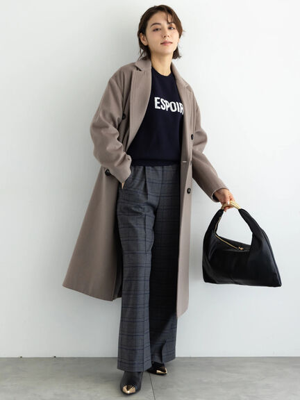 【宮本茉由着用】グレンチェックスラックス（チャコールグレー/ブラック）｜Te chichi（テチチ）通販