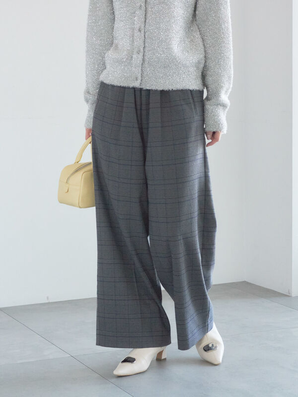 セール】 【宮本茉由着用】グレンチェックスラックス