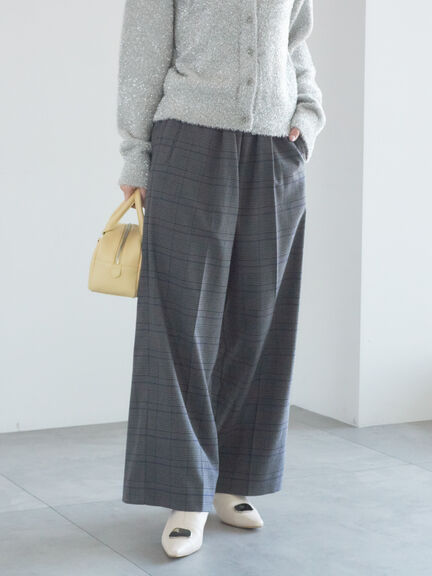 【宮本茉由着用】グレンチェックスラックス（チャコールグレー/ブラック）｜Te chichi（テチチ）通販