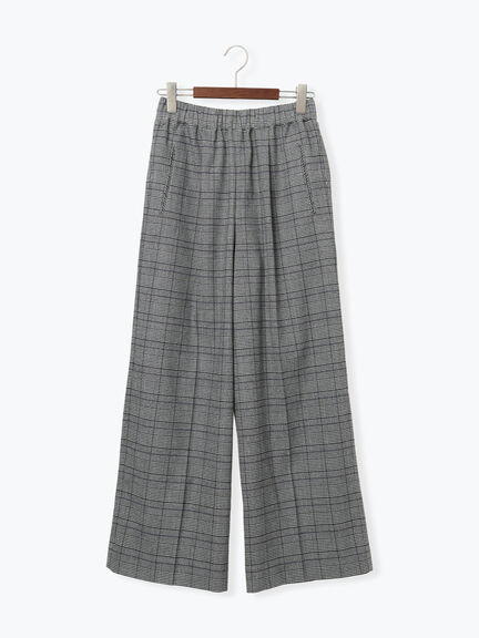 【宮本茉由着用】グレンチェックスラックス（チャコールグレー/ブラック）｜Te chichi（テチチ）通販