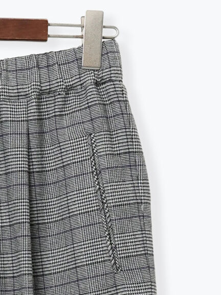 【宮本茉由着用】グレンチェックスラックス（チャコールグレー/ブラック）｜Te chichi（テチチ）通販