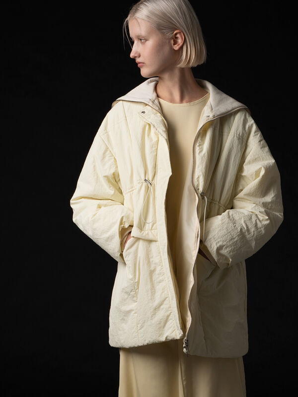 セール】 【Atelier Bonheur】リブカラードロストパデッドコート