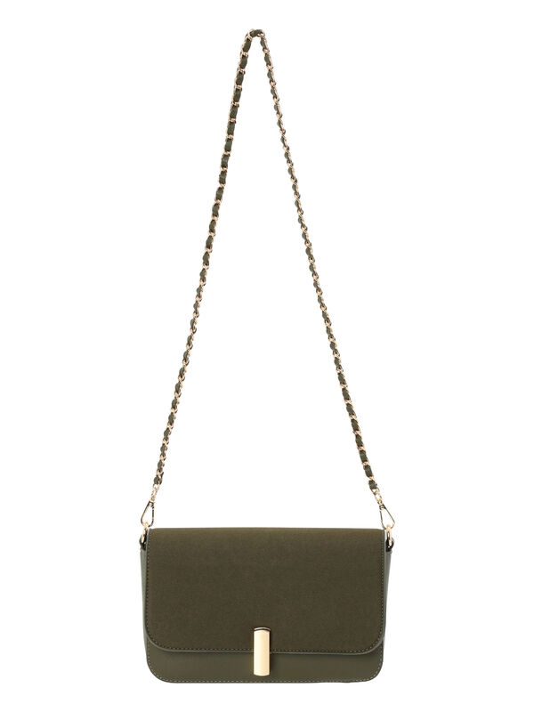 セール】 レオパードチェーンクラッチショルダー（ブラウン/グリーン