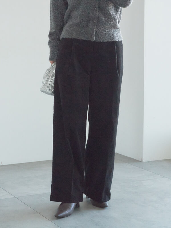 セール】 【宮本茉由着用】コーデュロイワイドパンツ（オフホワイト