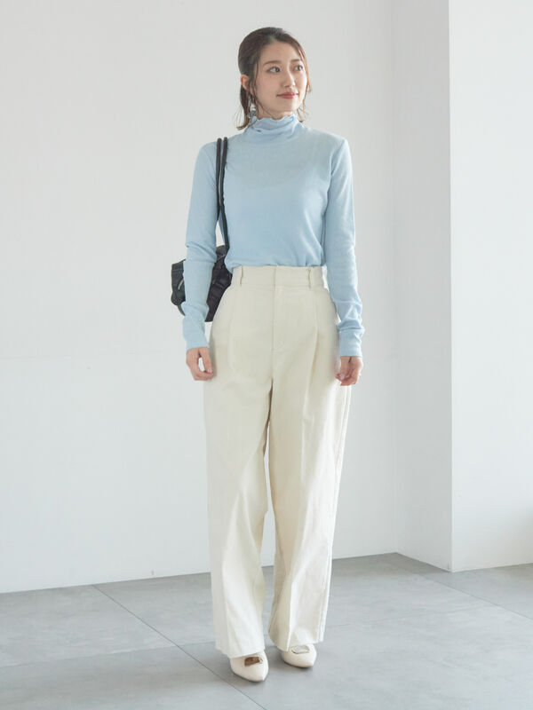 セール】 【宮本茉由着用】コーデュロイワイドパンツ（オフホワイト