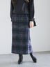 シャギーチェックスカート（ネイビー）｜Te chichi（テチチ）通販