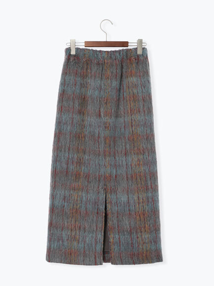 シャギーチェックスカート（グレー/ネイビー）｜Te chichi（テチチ）通販