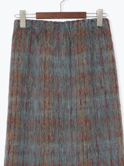 シャギーチェックスカート（グレー/ネイビー）｜Te chichi（テチチ）通販