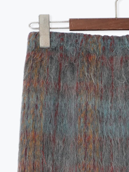 シャギーチェックスカート（グレー/ネイビー）｜Te chichi（テチチ）通販