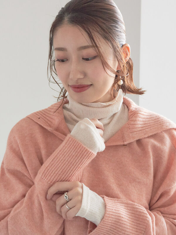 セール】 【宮本茉由着用】カラータートルインナー（グレー/ピンク