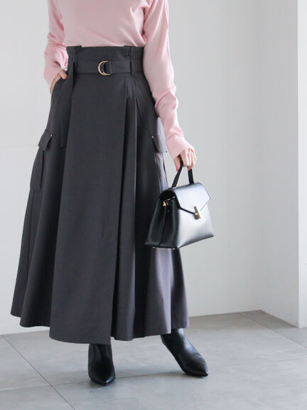 カーゴフレアスカート（チャコールグレー/カーキ/ネイビー）｜Te chichi（テチチ）通販