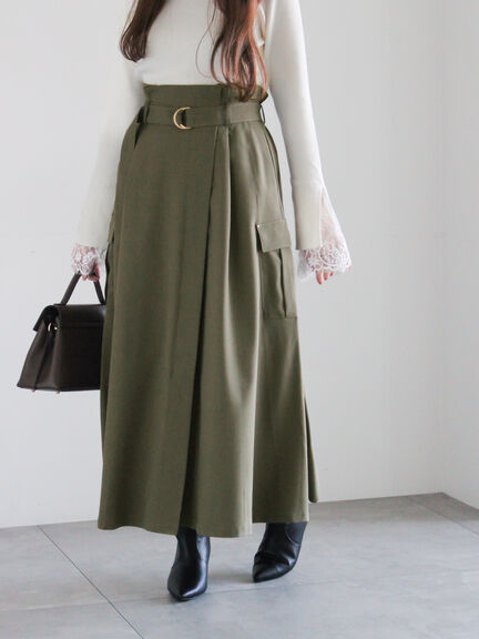 カーゴフレアスカート（チャコールグレー/カーキ/ネイビー）｜Te chichi（テチチ）通販