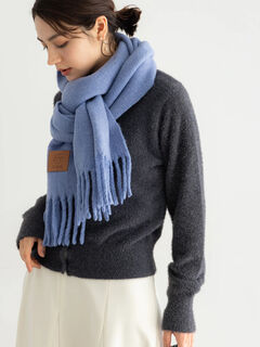 セール】 フリンジカラーマフラー（グレー/ピンク/ベージュ/サックス