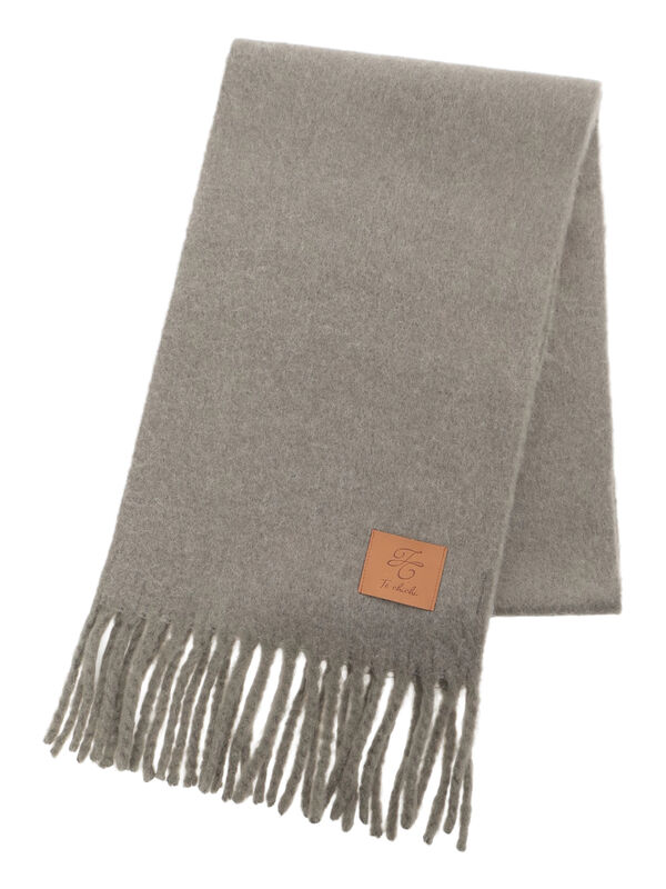 セール】 フリンジカラーマフラー（グレー/ピンク/ベージュ/サックス