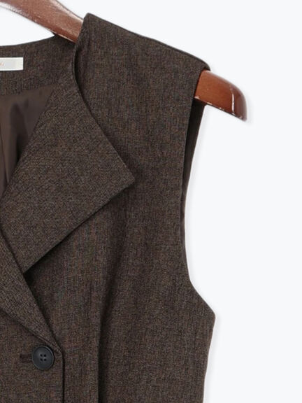 ツイーディーダブルコンビネゾン（チャコールグレー/ブラウン）｜Te chichi（テチチ）通販