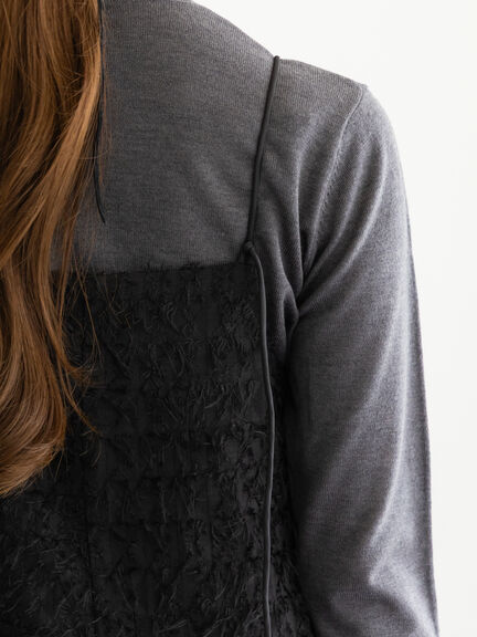 カットジャガードキャミワンピース（オフホワイト/ブラック）｜Te chichi（テチチ）通販