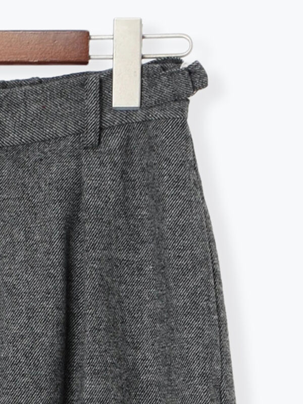 セール】 【宮本茉由着用】ツイードワイドパンツ（ブラック/ブラウン