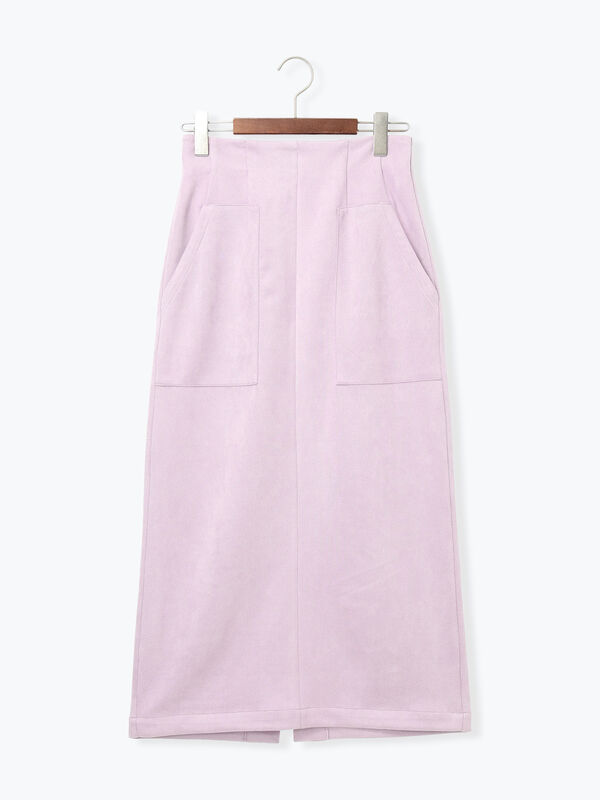 セール】 スウェードタイトスカート（ライトベージュ/モカ/ラベンダー