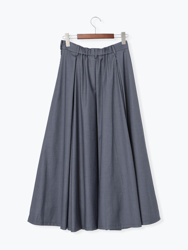 ボックスタックフレアスカート（オフホワイト/グレー/ブラック