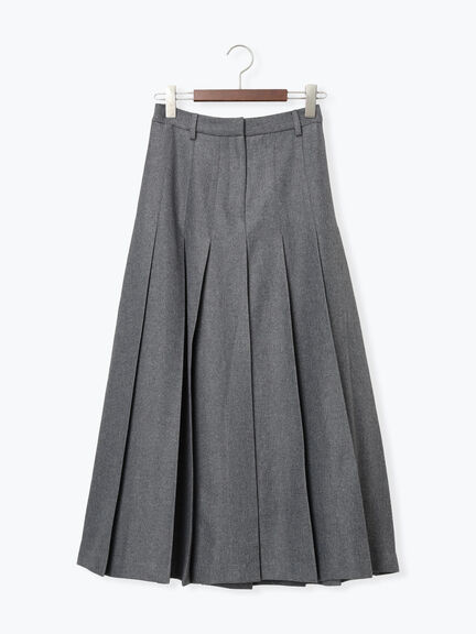 チェックアソートロングプリーツスカート（オフホワイト/グレー/オレンジ/ネイビー）｜Te chichi（テチチ）通販