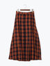 チェックアソートロングプリーツスカート（オフホワイト/グレー/オレンジ/ネイビー）｜Te chichi（テチチ）通販