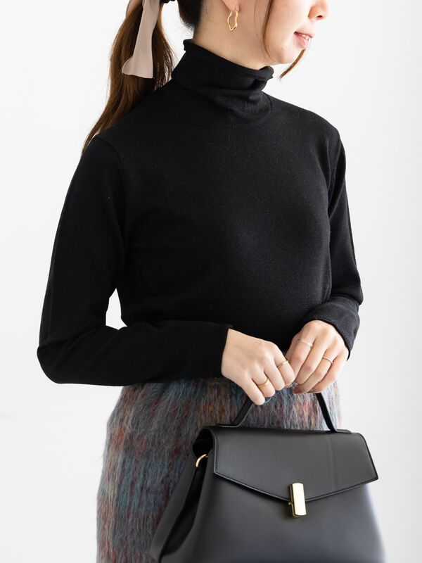 ライトタートルニット（ブラック）｜Te chichi（テチチ）通販