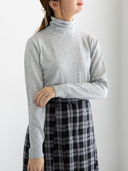 ライトタートルニット（シルバー/チャコールグレー/ブラック/ネイビー）｜Te chichi（テチチ）通販