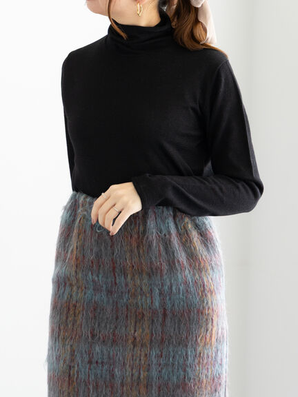 ライトタートルニット（シルバー/チャコールグレー/ブラック/ネイビー）｜Te chichi（テチチ）通販