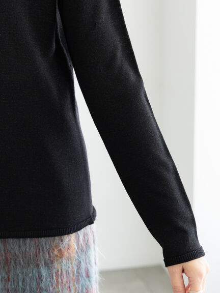 ライトタートルニット（シルバー/チャコールグレー/ブラック/ネイビー）｜Te chichi（テチチ）通販