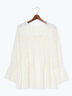 【宮本茉由着用】カットジャガードチュニックブラウス（オフホワイト/サックスブルー）｜Te chichi（テチチ）通販