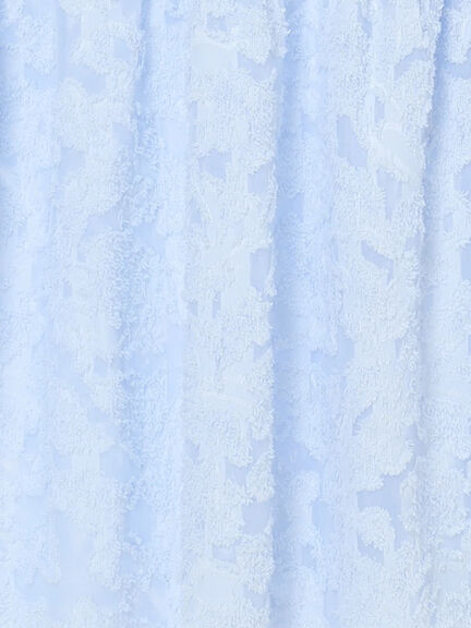 【宮本茉由着用】カットジャガードチュニックブラウス（オフホワイト/サックスブルー）｜Te chichi（テチチ）通販