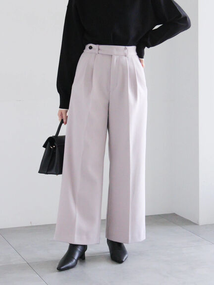 【宮本茉由着用】ソフトエアジャージーワイドスラックス（オフホワイト/グレー/ネイビー）｜Te chichi（テチチ）通販