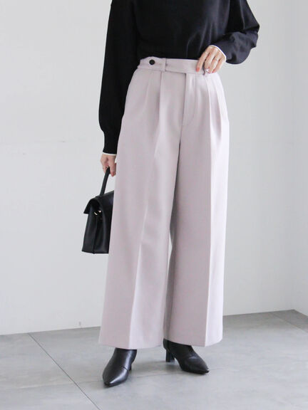 【宮本茉由着用】ソフトエアジャージーワイドスラックス（オフホワイト/グレー/ネイビー）｜Te chichi（テチチ）通販