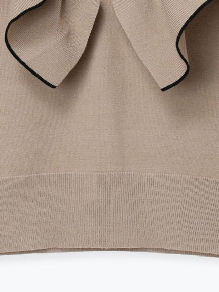 ラッフルフリルニット（チャコールグレー/ブラック/ベージュ）｜Te chichi（テチチ）通販